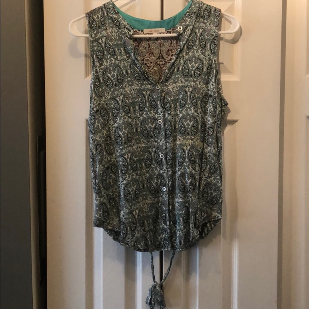Ella moss paisley tank top